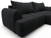 Ecksofa L-Form Rechts mit Schlaffunktion und Bettkasten Bonno Schwarz