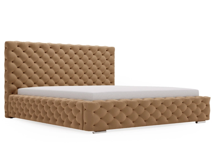 Polsterbett mit Bettkasten und Lattenrost 120x200 Astra Braun