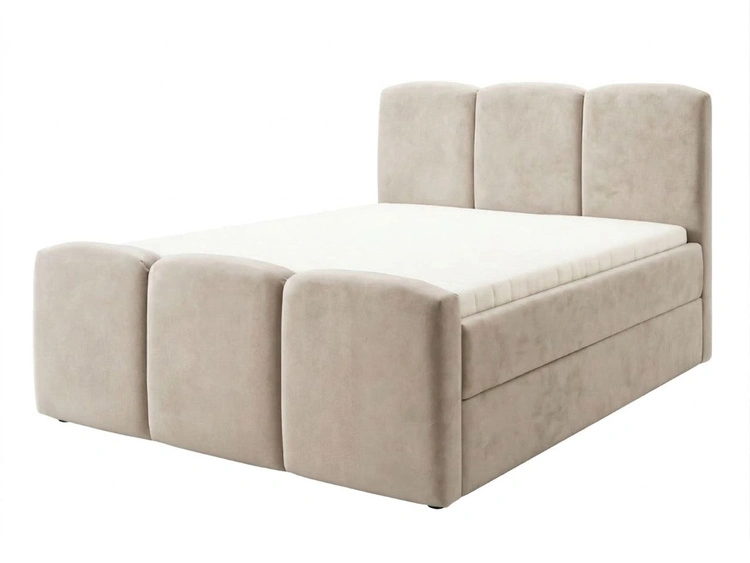 Boxspringbett mit Bettkasten 180x200 Campi Beige