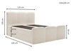 Boxspringbett mit Bettkasten 120x200 Campi Creme