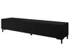 TV-Lowboard mit Türen auf Schwarzen Beinen 175 cm Sorelle Schwarz Matt