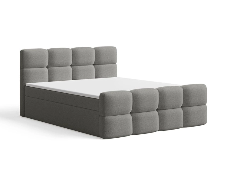 Boxspringbett mit Bettkasten 160x200 Rivon Grau