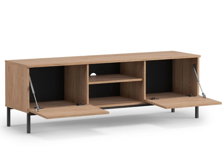 TV-Lowboard mit Türen 150 cm Soroko Hickory