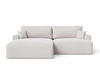 Ecksofa L-Form mit Schlaffunktion und Bettkasten Serene Links Grau