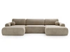 Wohnlandschaft mit Schlaffunktion und Bettkasten Savana Beige