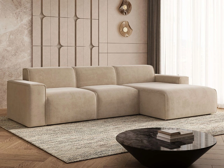 Ecksofa L-Form Rechts Lavia Beige