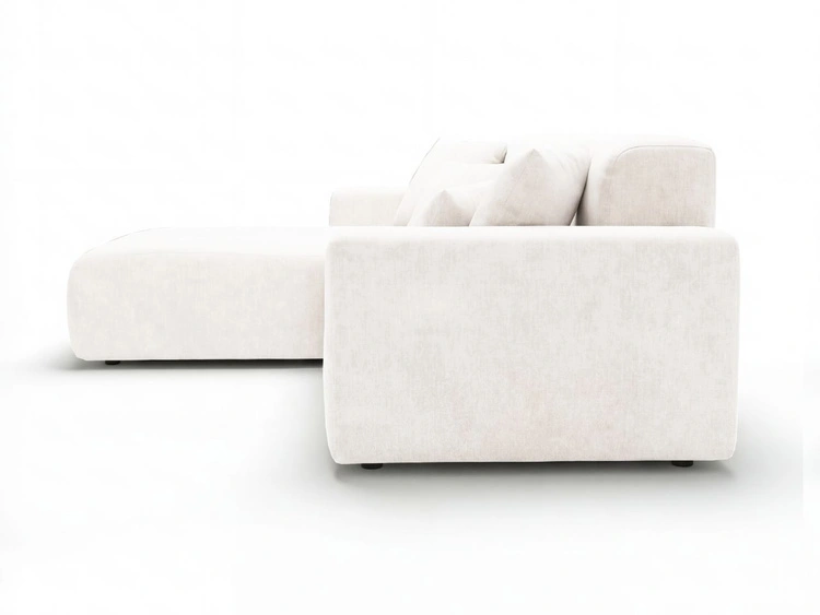 Ecksofa L-Form Links Nork Creme