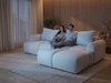 Ecksofa L-Form Rechts mit Schlaffunktion und Bettkasten Bonno Beige