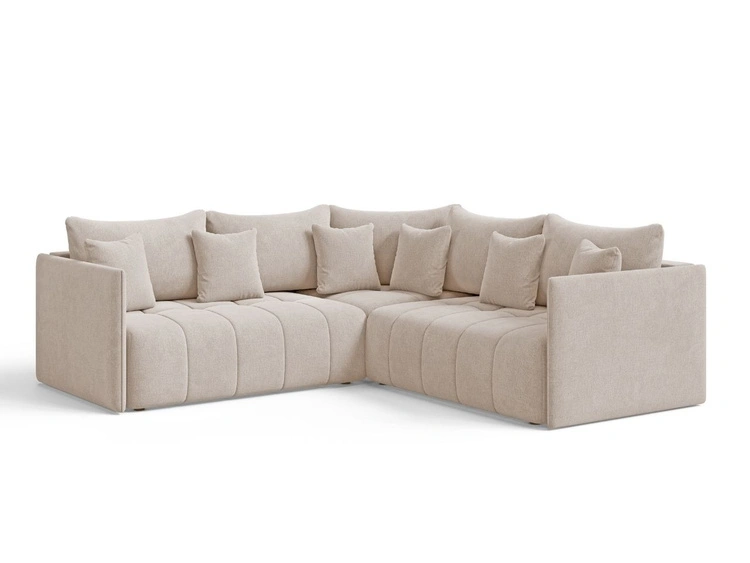 Ecksofa L-Form mit Schlaffunktion und Bettkasten Ardi L Beige