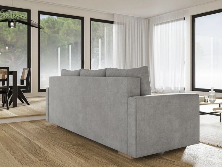Schlafsofa mit Bettfunktion und Bettkasten Pori Creme