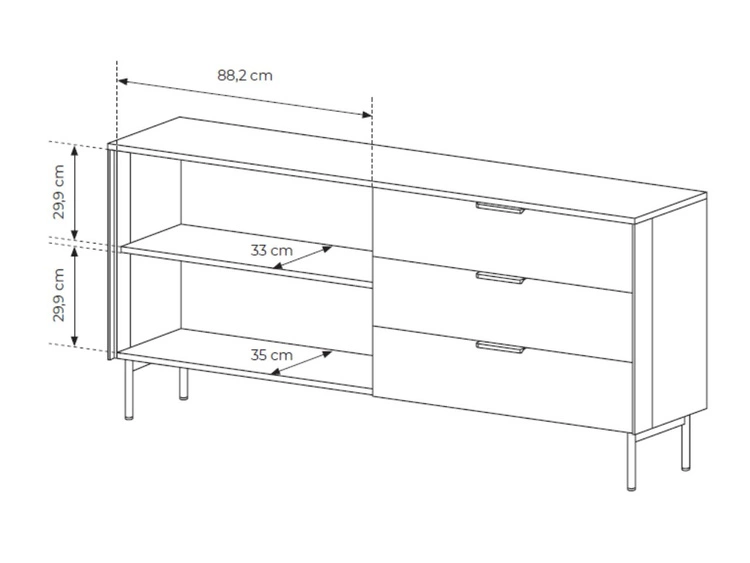 Wohnzimmer-Set Lumina Eiche Dunin