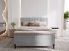Boxspringbett mit Bettkasten 160x200 Primavera Hellgrau