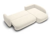Ecksofa mit Schlaffunktion und Bettkasten Rechts Carino Creme