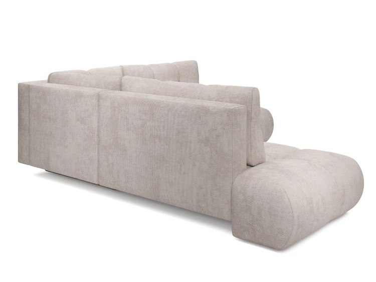 Ecksofa mit Schlaffunktion und Bettkasten Links Kair Beige