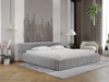 Polsterbett mit Bettkasten und Lattenrost 140x200 Lipari Grau