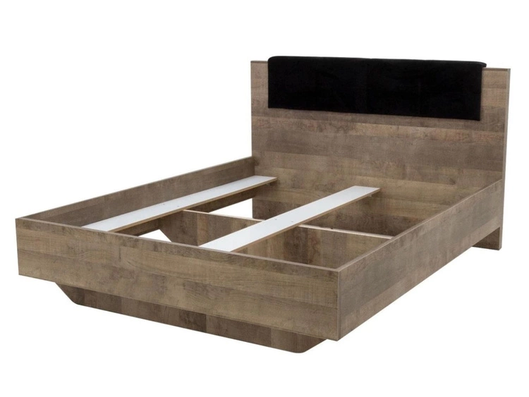 Holzbett mit Nachttischen 160x200 Denis Dunkelbraun
