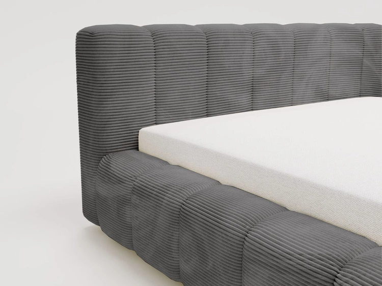 Polsterbett mit Bettkasten und Lattenrost 120x200 Ibiza Graphit