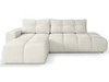 Ecksofa L-Form Links mit Schlaffunktion und Bettkasten Sile L Beige