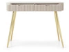 Schminktisch Viva Beige auf Goldenen Beinen 