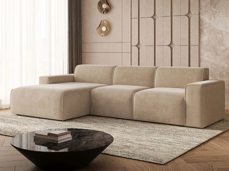 Ecksofa L-Form Links Lavia Beige