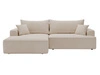 Ecksofa L-Form Links mit Schlaffunktion und Bettkasten California Beige