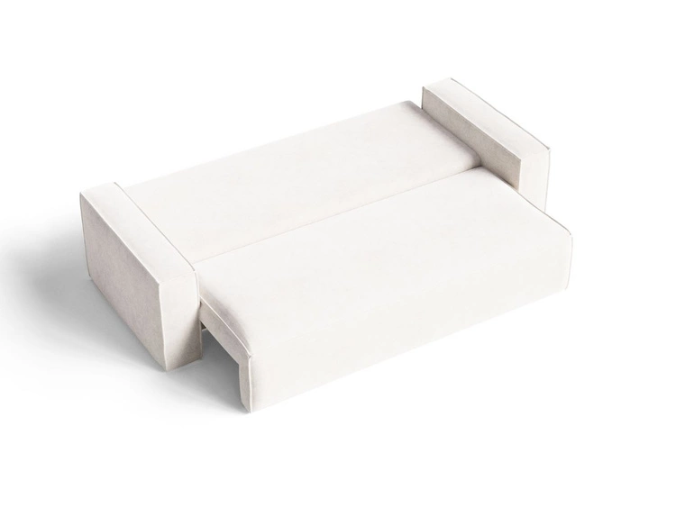 Schlafsofa mit Bettfunktion und Bettkasten Sivra Creme