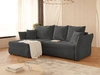 Ecksofa L-Form mit Schlaffunktion und Bettkasten Lino Dunkelgrau