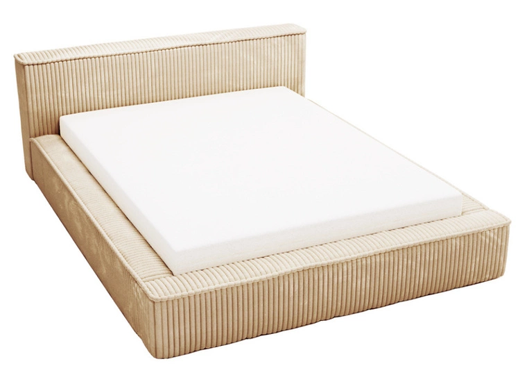 Polsterbett mit Bettkasten und Lattenrost 160x200 Lago Beige