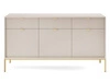 Kommode mit Türen und Schubladen Amber Kaschmir auf goldenen Beinen