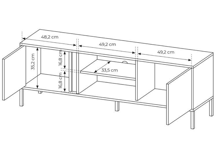 TV-Lowboard mit Türen Dego Beige