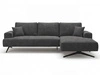 Ecksofa L-Form auf Metallbeinen Leto Rechts Anthrazit