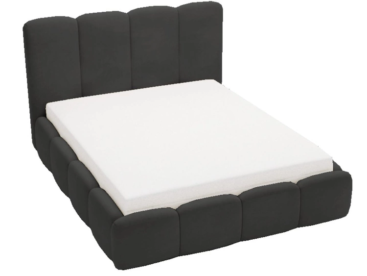 Polsterbett mit Bettkasten und Lattenrost 200x200 Galli Schwarz