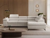 Ecksofa L-Form mit Schlaffunktion und Bettkasten Argon Rechts Hellbeige