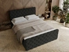 Boxspringbett mit Bettkasten 160x200 Lunaris Schwarz