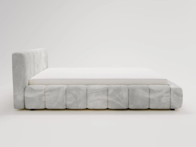 Polsterbett mit Bettkasten und Lattenrost 120x200 Ibiza Grau