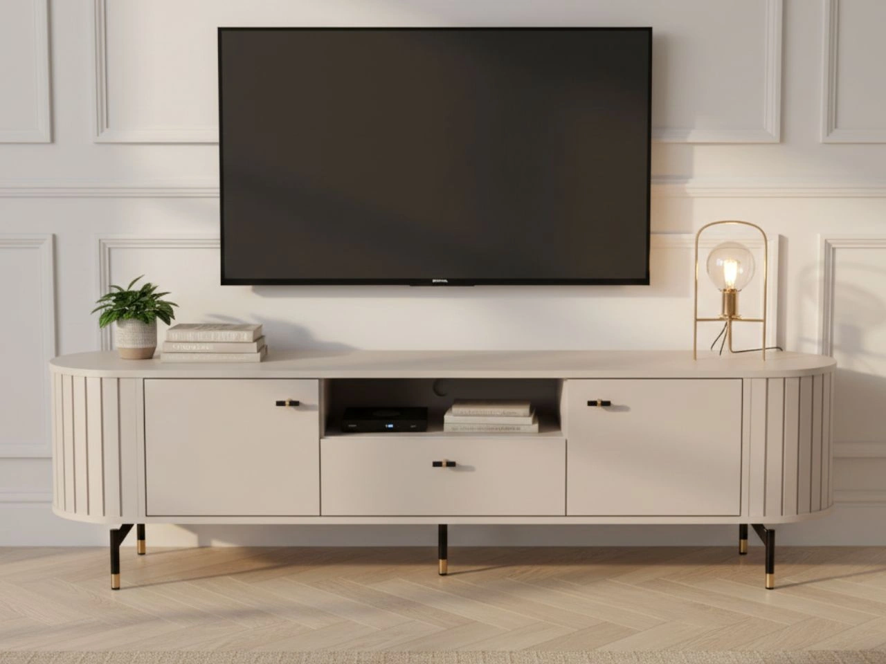 TV-Lowboard mit Schublade und Türen Soria Kaschmir