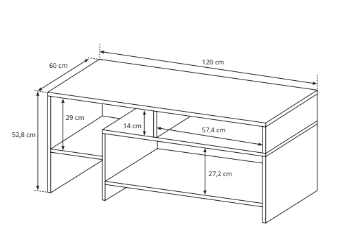 Couchtisch Alvano Grandson Eiche