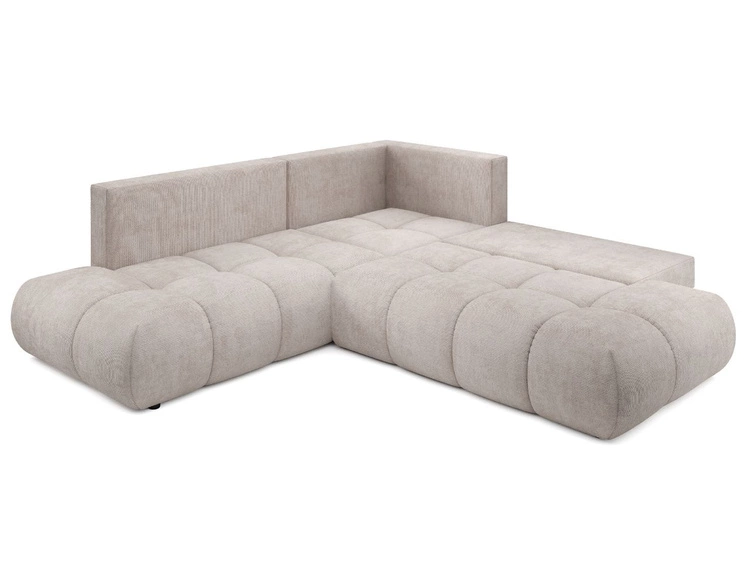 Ecksofa mit Schlaffunktion und Bettkasten Links Kair Beige