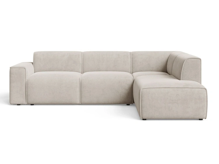 Ecksofa L-Form Rechts Eluno Hellbeige