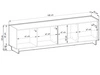 Dreitüriges TV-Lowboard 195 cm für Wohnzimmer Azumi Karamell Eiche