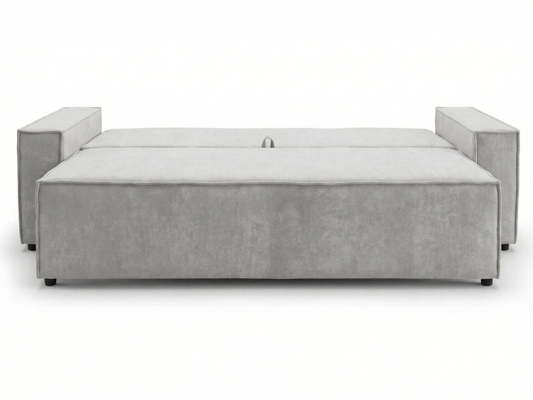 Schlafsofa mit Bettfunktion und Bettkasten Sivra Hellgrau