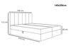 Boxspringbett mit Bettkasten 140x200 Cascada Grau