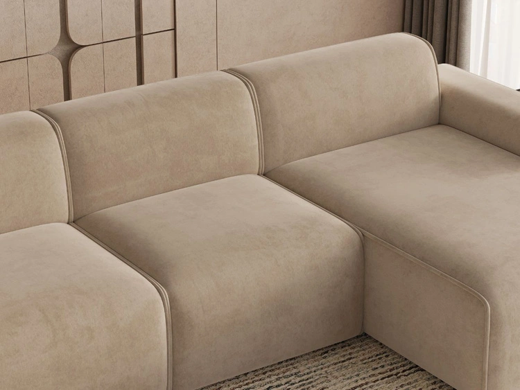 Ecksofa L-Form Rechts Lavia Beige