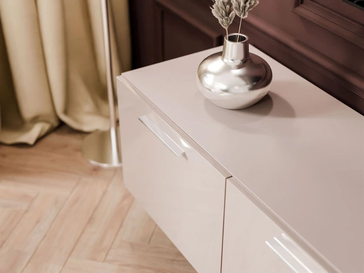 Hängeschrank mit Türen und LED-Beleuchtung 200 cm Noaé Kaschmir