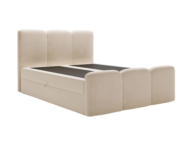 Boxspringbett mit Bettkasten 180x200 Campi Beige