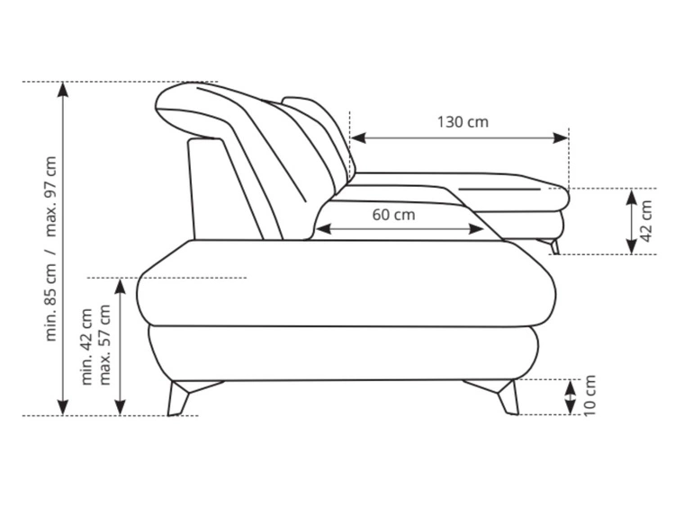 Ecksofa L-Form Links mit Schlaffunktion und Bettkasten Hannover Gelb