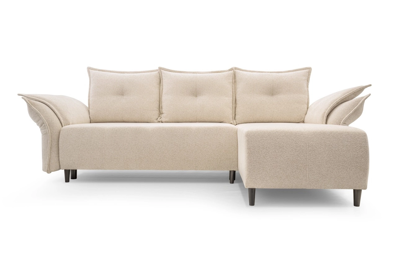 Ecksofa mit Schlaffunktion cosmo Rechts Beige 