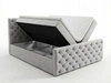 Boxspringbett mit Bettkasten 180x200 Montego Hellgrau
