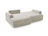 Ecksofa L-Form mit Schlaffunktion und Bettkasten Savana Links Hellbeige