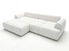 Ecksofa L-Form Links mit Schlaffunktion und Bettkasten Bonno Creme 